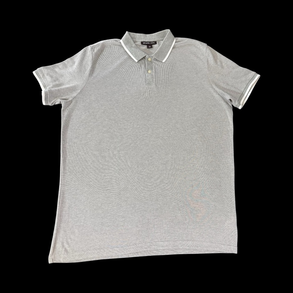 Michael Kors Men Grey Polo Shirt Size XL